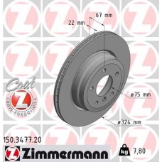 150.3477.20 ZIMMERMANN Гальмівний диск