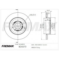 BD-5573 FREMAX Гальмівний диск