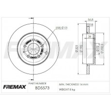 BD-5573 FREMAX Гальмівний диск