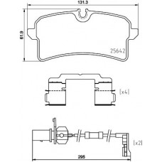 8DB 355 025-291 HELLA Комплект гальмівних колодок дисковий гальм