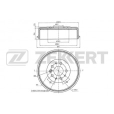 BS-5450 ZEKKERT Гальмівний барабан