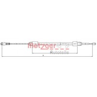 10.9321 METZGER Тросик, cтояночный тормоз