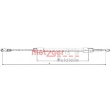 10.9321 METZGER Тросик, cтояночный тормоз