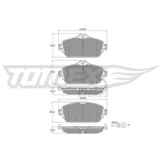 TX 18-74 TOMEX Brakes Комплект гальмівних колодок дисковий гальм