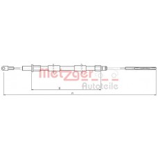 10.4155 METZGER Тросик, cтояночный тормоз
