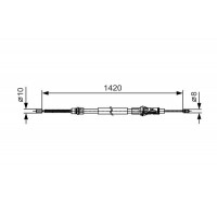 1 987 482 013 BOSCH Тросик, cтояночный тормоз