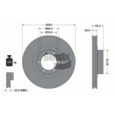 BDS1970 BENDIX Braking Гальмівний диск