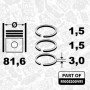 R1003200VR1 ET ENGINETEAM Комплект поршневих кілець