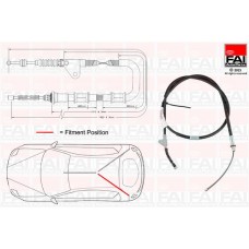 FBC0152 FAI AutoParts Тросик, cтояночный тормоз