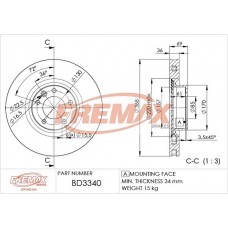 BD3340 FREMAX BRAKE DISC HIGH CARBON