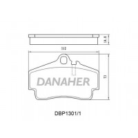 DBP1301/1 DANAHER Комплект гальмівних колодок дисковий гальм