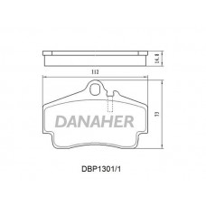 DBP1301/1 DANAHER Комплект гальмівних колодок дисковий гальм