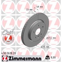 430.2618.20 ZIMMERMANN Гальмівний диск