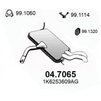 04.7065 ASSO Глушник вихлопних газів кінцевий