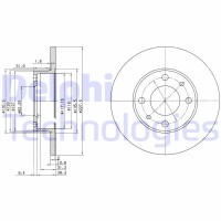 BG2147 DELPHI Гальмівний диск