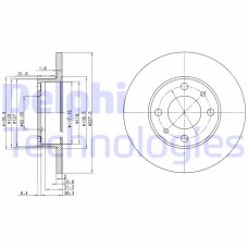 BG2147 DELPHI Гальмівний диск
