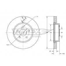 TX 73-63 TOMEX Brakes Гальмівний диск