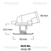 8620 8888 TRISCAN Термостат охолоджувальна рідина