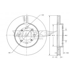 TX 73-81 TOMEX Brakes Гальмівний диск