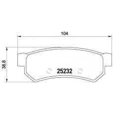 P 10 053 BREMBO Комплект гальмівних колодок дисковий гальм