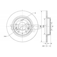 TX 70-66 TOMEX Brakes Гальмівний диск