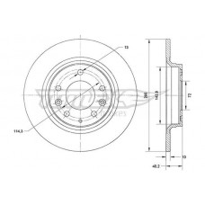 TX 70-66 TOMEX Brakes Гальмівний диск