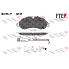 BL2847A1 FTE Комплект гальмівних колодок дисковий гальм