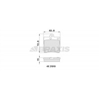 AA0053 BRAXIS Комплект гальмівних колодок дисковий гальм