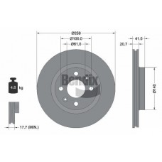 BDS1004 BENDIX Braking Гальмівний диск