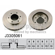 J3305061 NIPPARTS Гальмівний диск