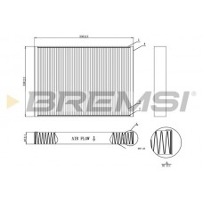 FC0952 BREMSI Фільтр повітря у внутрішньому просторі