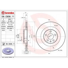 09.C938.11 BREMBO Гальмівний диск