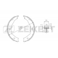 BK-4374 ZEKKERT Комплект гальмівних колодок