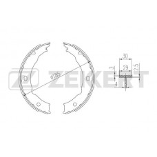 BK-4374 ZEKKERT Комплект гальмівних колодок