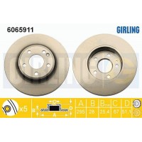 6065911 GIRLING Гальмівний диск