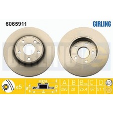 6065911 GIRLING Гальмівний диск
