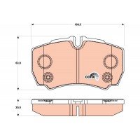 GDB1901 TRW Комплект гальмівних колодок дисковий гальм
