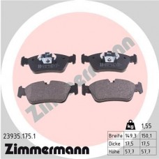23935.175.1 ZIMMERMANN Комплект гальмівних колодок дисковий гальм