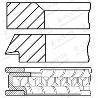 08-282700-10 GOETZE ENGINE Комплект поршневих кілець