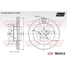 863312 MAXTECH Гальмівний диск