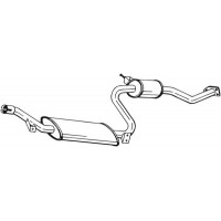 284-155 BOSAL Середній глушник вихлопних газів