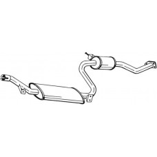 284-155 BOSAL Середній глушник вихлопних газів