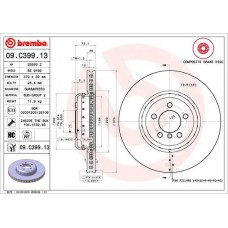 09.C399.13 BREMBO Гальмівний диск