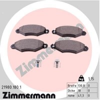 21980.180.1 ZIMMERMANN КомплеК т гальмівних колодок, дискове гальмо