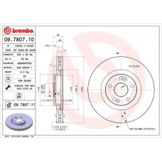 09.7807.11 BREMBO Гальмівний диск