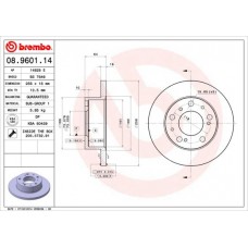 08.9601.14 BREMBO Гальмівний диск