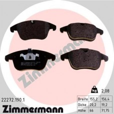 22272.190.1 ZIMMERMANN КомплеК т гальмівних колодок, дискове гальмо