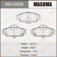 MS-0306 MASUMA Комплект гальмівних колодок