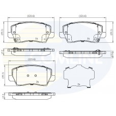 CBP32526 COMLINE Комплект гальмівних колодок дисковий гальм