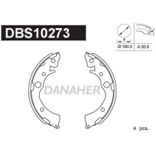 DBS10273 DANAHER Комплект гальмівних колодок